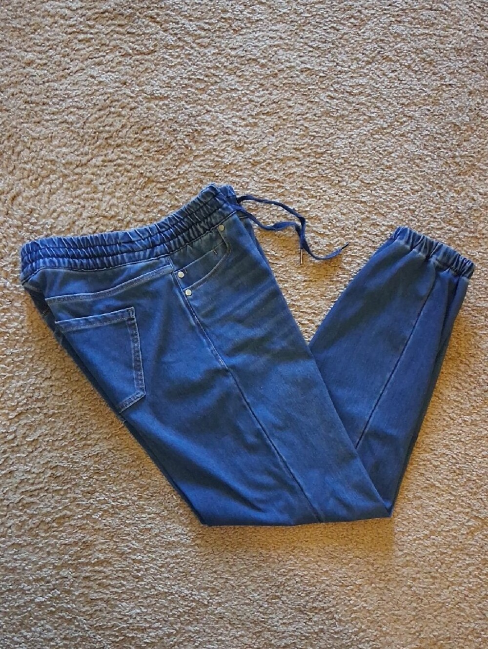 Liverpool Blue Denim Elastic Waist Pants